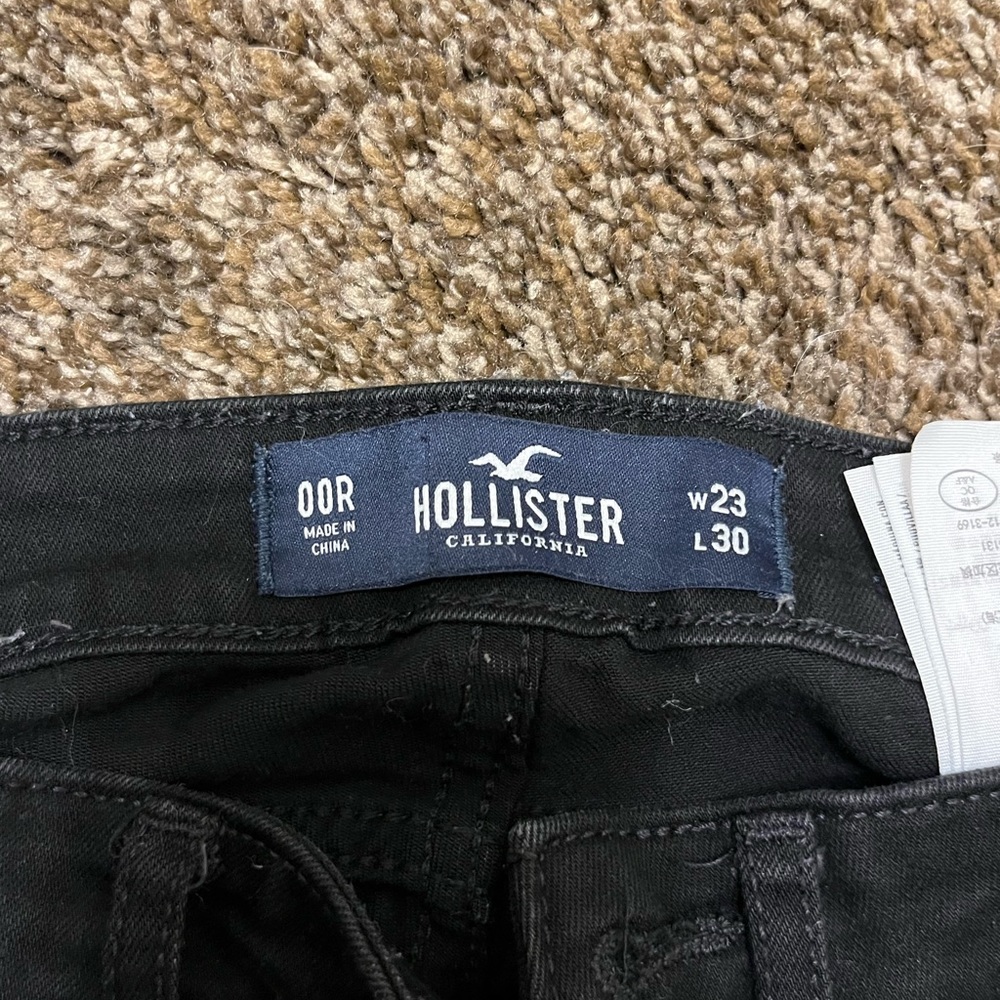 Black Low Rise Super Skinny Hollister Jeans